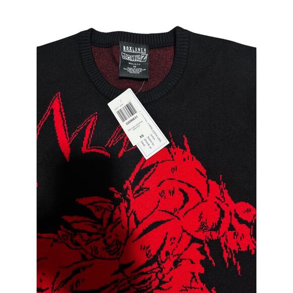 New With Tags Dragon Ball Z × BoxLunch Goku Red Graphic Knit Sweater XS - Picture 3 of 5